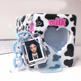 Acrylic Heart Photo Holder Key Ring