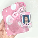 Acrylic Heart Photo Holder Key Ring
