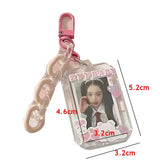 Acrylic Heart Photo Holder Key Ring
