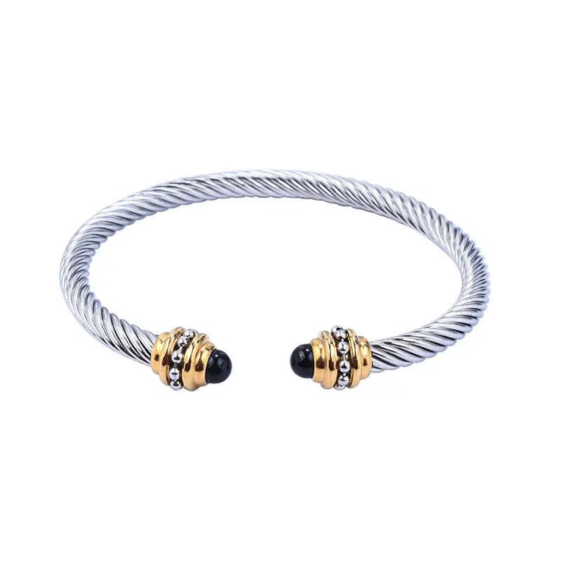 Adjustable Stainless Steel Wire Bracelet Women Prom Party Jewelry