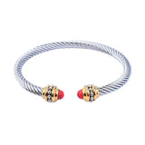 Adjustable Stainless Steel Wire Bracelet Women Prom Party Jewelry