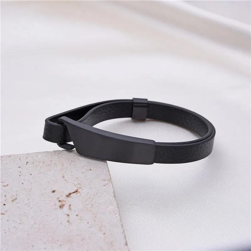 Minimalist Steel Cuff Bracelet Rubber Bangles