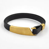 Minimalist Steel Cuff Bracelet Rubber Bangles