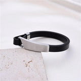 Minimalist Steel Cuff Bracelet Rubber Bangles