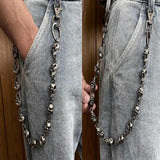 Vintage Punk Skull Pants Chain Men Jeans Wallet Gothic Biker Accessory