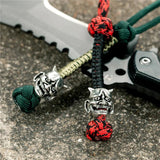 Vintage Japanese demon Noh mask Men Keychain Bag Pendant Women Survival