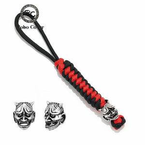 Retro Noh mask Keychain Bag Pendant Demon Accessory Jewelry