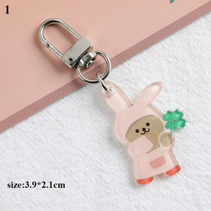 Animal Pendant Keychain Girls Ins Style Double-sided Ornament