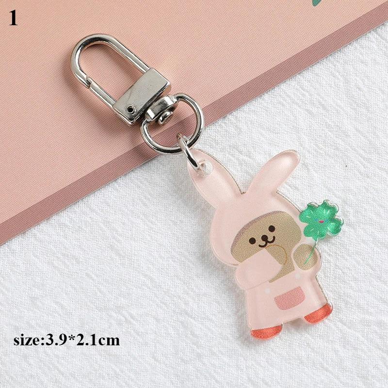 Animal Pendant Keychain Girls Ins Style Double-sided Ornament