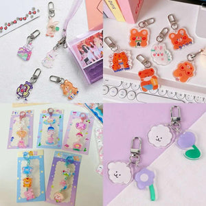 Animal Pendant Keychain Girls Ins Style Double-sided Ornament