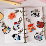 Animal Pendant Keychain Girls Ins Style Double-sided Ornament