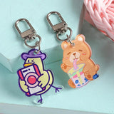 Animal Pendant Keychain Girls Ins Style Double-sided Ornament