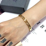 Hollow Triangle Stainless Steel Cuff Bracelets for Women