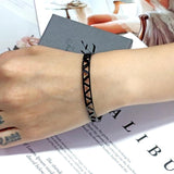 Hollow Triangle Stainless Steel Cuff Bracelets for Women