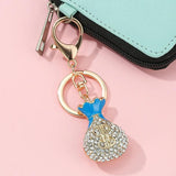 Leopard Tiger Keychain Crystal Keyring Bag Pendant Men Women Car Key Chain