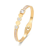 Zircon Inlaid Bracelet High Titanium Steel Women Jewelry