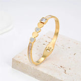 Zircon Inlaid Bracelet High Titanium Steel Women Jewelry