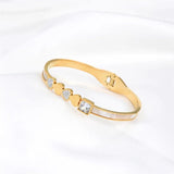Zircon Inlaid Bracelet High Titanium Steel Women Jewelry