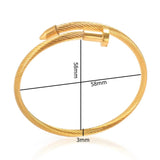 ZMFashion Spiked Adjustable Bracelets Stylish Bangles for Women