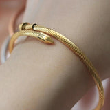 ZMFashion Spiked Adjustable Bracelets Stylish Bangles for Women