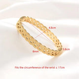 Hollow Triangle Stainless Steel Bangle for Women