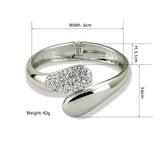 Crystal Bracelets For Women Metal Cuff Bangles
