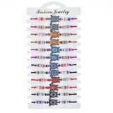 12pcs Boho Clay Bead Enamel Charms Bracelets Set