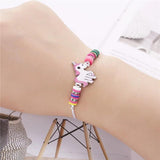 12pcs Boho Clay Bead Enamel Charms Bracelets Set