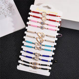 Boho Women 12pcs/Set Beads Infinity Love Heart Charms Bracelet