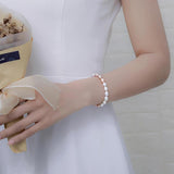Colorful Freshwater Pearl Bracelet 6-7mm Handwork Jewelry for Women