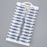 12pcs/set Braided Rope Bracelets Beads Eye Charms Hand Friendship Jewelry