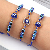 12pcs/set Braided Rope Bracelets Beads Eye Charms Hand Friendship Jewelry