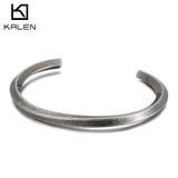 Vintage Matte Men's Bangles Punk Stainless Steel Bracelet