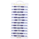 12pcs Eye Charms Bracelets Crystal Bead Anklets Girl Gift