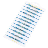 12pcs Eye Charms Bracelets Crystal Bead Anklets Girl Gift