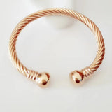 Rose 585 Magnet Bangle Women Round Rope Shape Lady Bracelet