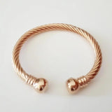 Rose 585 Magnet Bangle Women Round Rope Shape Lady Bracelet