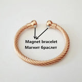 Rose 585 Magnet Bangle Women Round Rope Shape Lady Bracelet