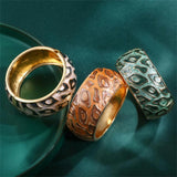 Vintage Dripping Oil Bracelet Enamel Craft Totem Flower Drum-shaped Wide Alloy
