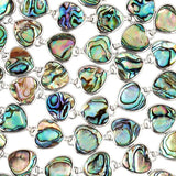 Abalone Shell Heart Beads Bracelet Bangle 6.9 Inches