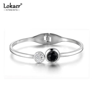 Stainless Steel Rhinestone Cuff Bracelet Wedding Bangle