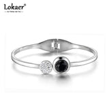Stainless Steel Rhinestone Cuff Bracelet Wedding Bangle