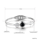 Stainless Steel Rhinestone Cuff Bracelet Wedding Bangle