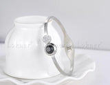 Stainless Steel Rhinestone Cuff Bracelet Wedding Bangle