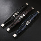 Men Leather Bracelets Multi-layer Braided Devil Eye