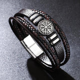 Men Leather Bracelets Multi-layer Braided Devil Eye