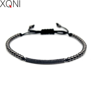 CZ Charm Men's Bracelets Micro Pave Macrame Beads Bracelets