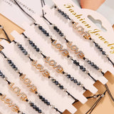 12 Pcs Letter Love Crystal Alloy Bracelet for Women