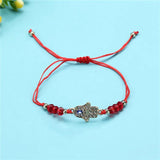 12Pcs Rhinestone Butterfly Charms Braided Bracelet Set For Women Child