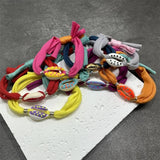 Colorful Dot Shell Charm Bracelet Cotton Line Braid String Jewelry